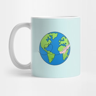 Travellers sticker Mug